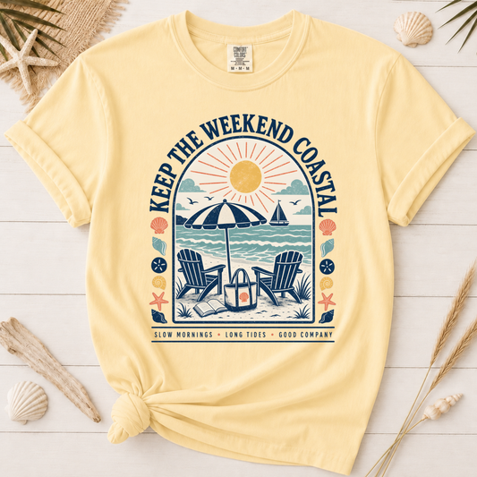 Keep the Weekend Coastal Beach Life Graphic Tee