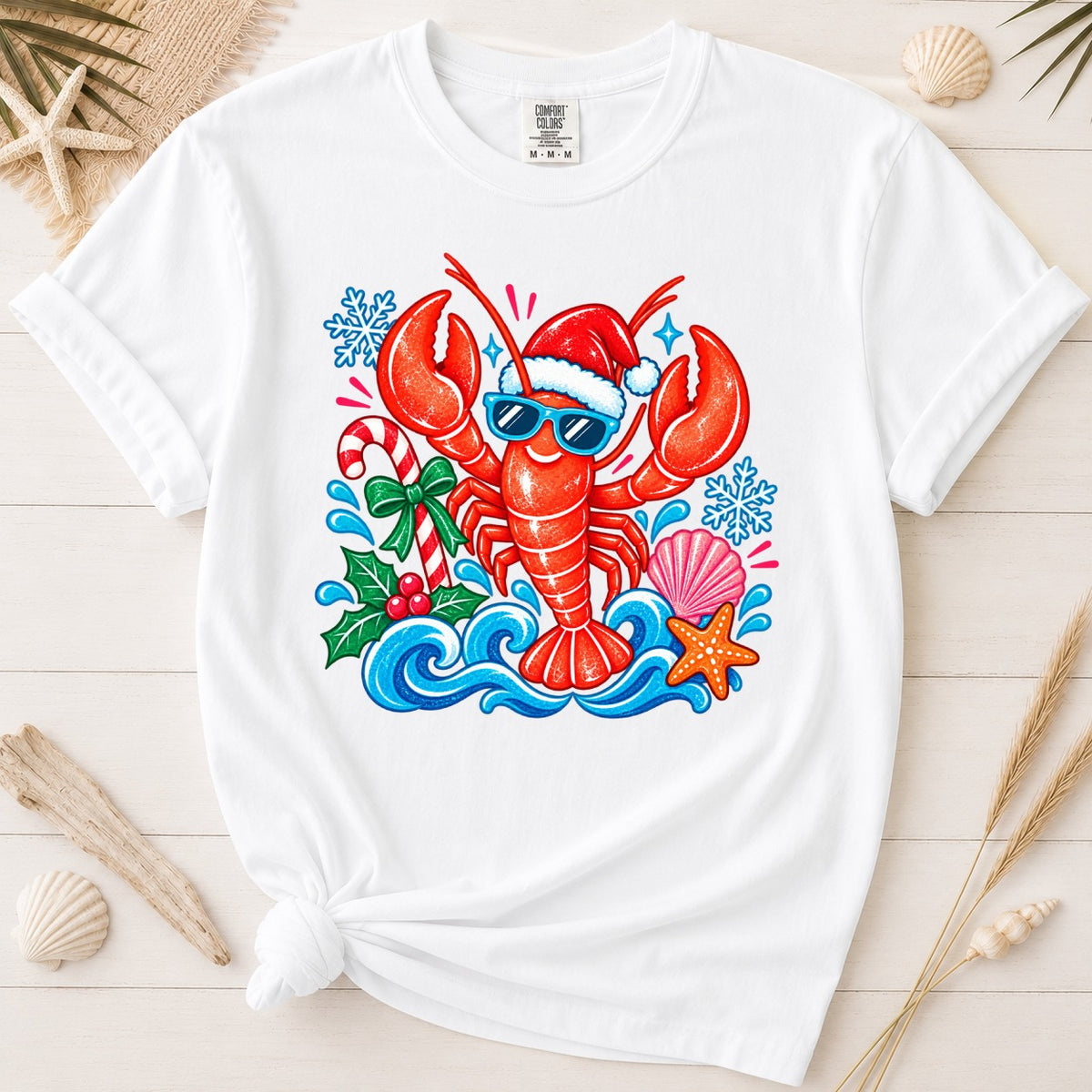 Christmas Lobster Graphic Tee
