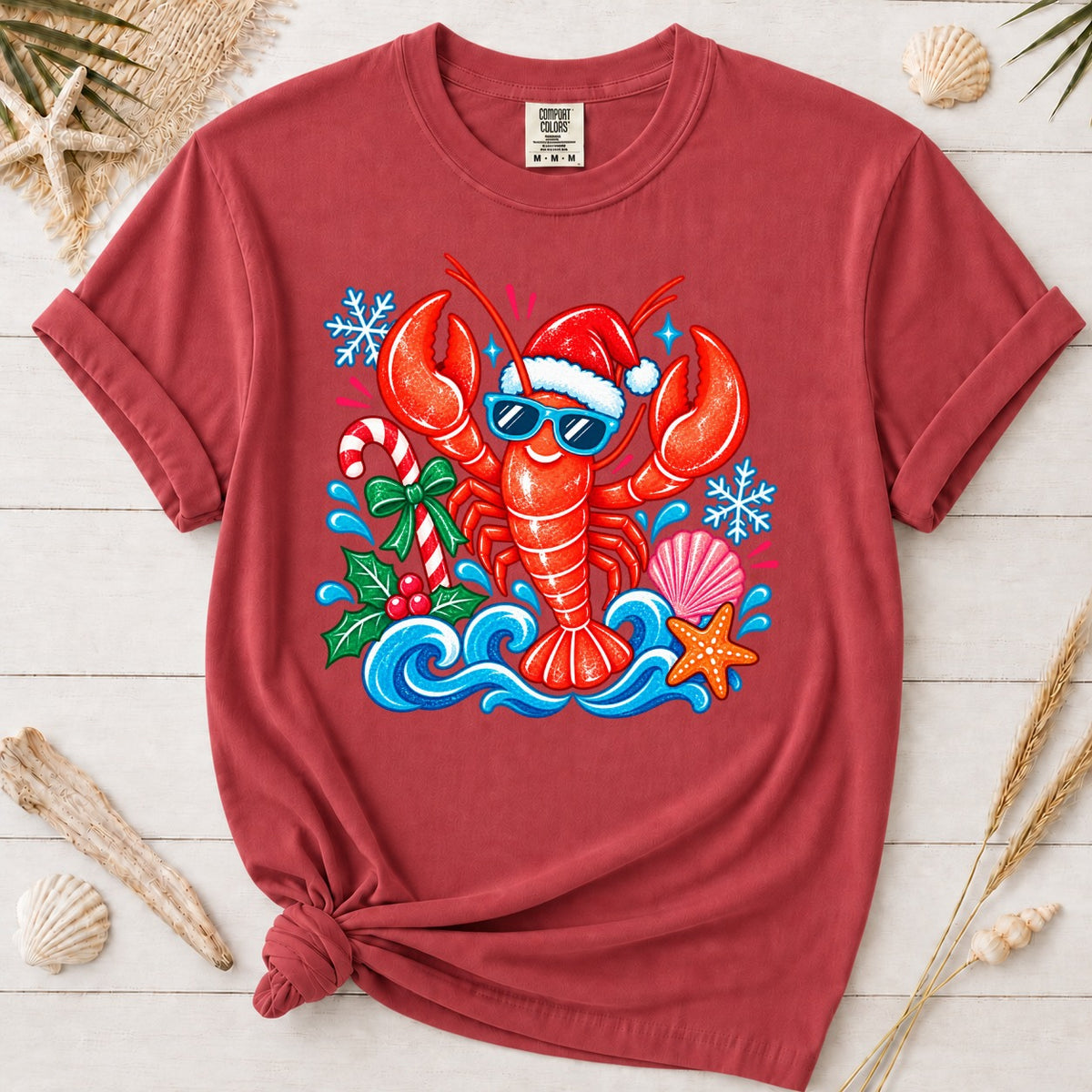 Christmas Lobster Graphic Tee