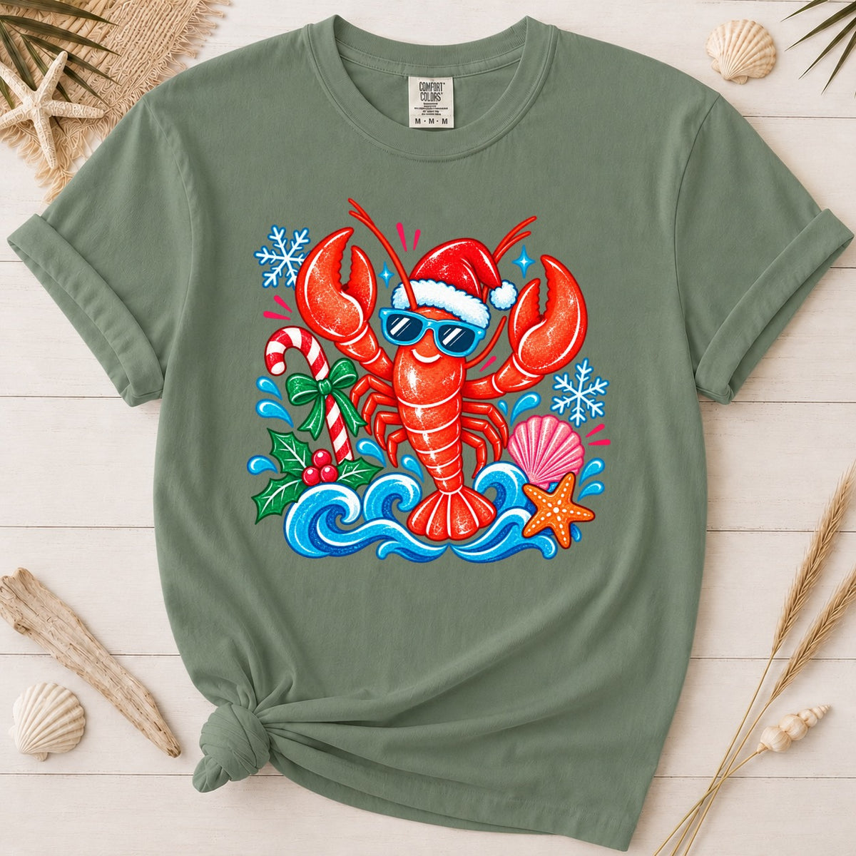 Christmas Lobster Graphic Tee