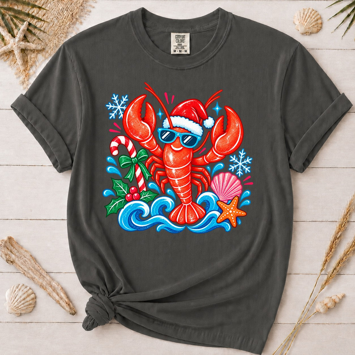 Christmas Lobster Graphic Tee