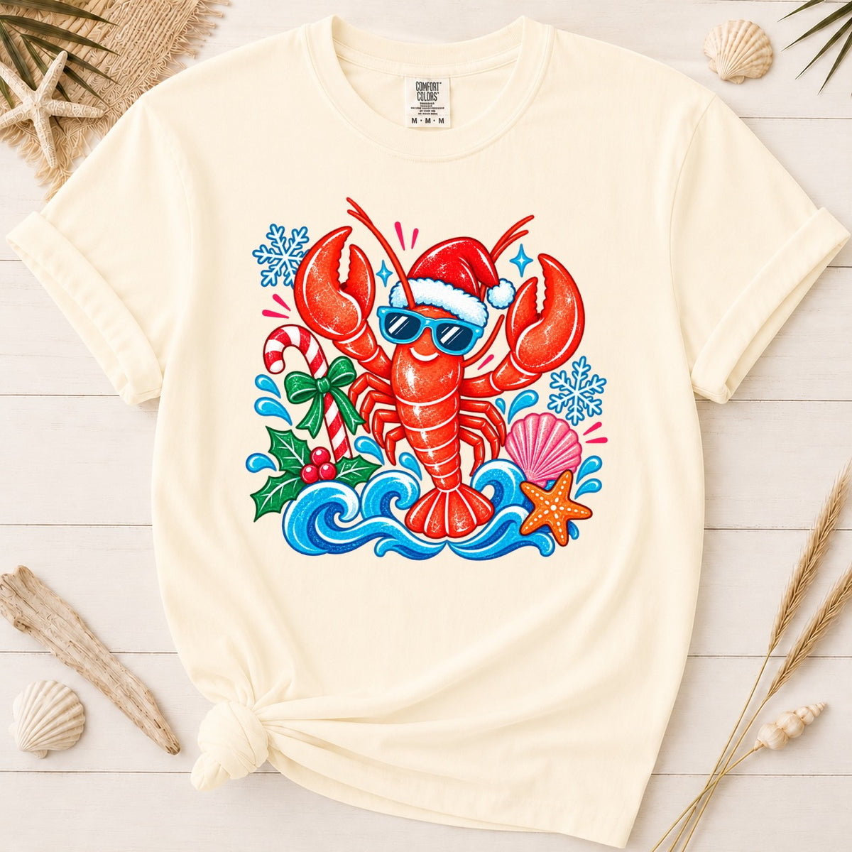 Christmas Lobster Graphic Tee