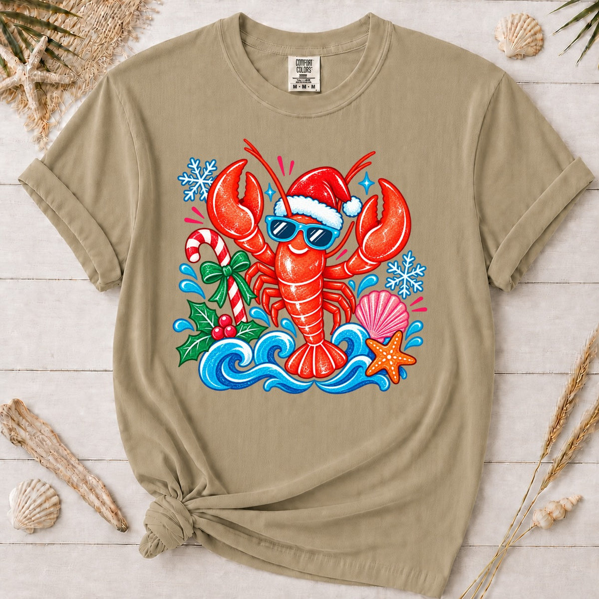 Christmas Lobster Graphic Tee