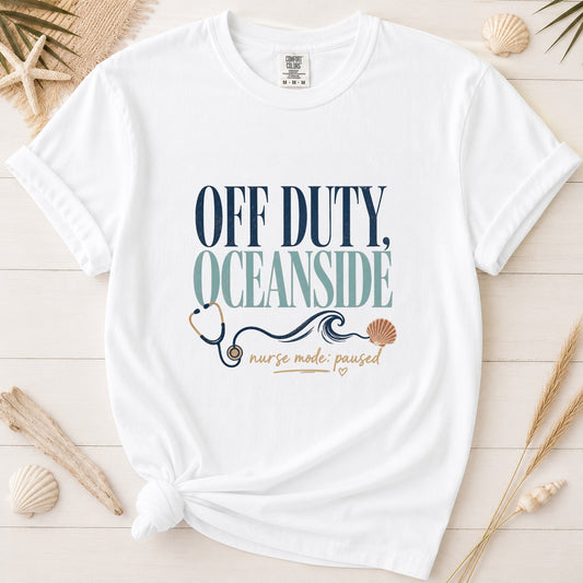 Off Duty Oceanside Coastal Nurse Graphic Tee