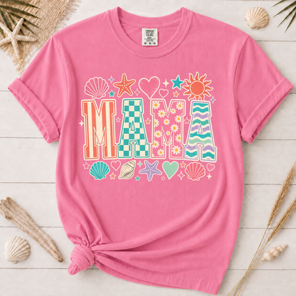 Patterned MAMA Graphic Tee