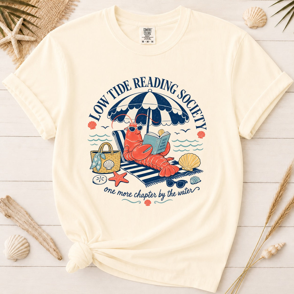 Low Tide Reading Society Graphic Tee for Book Lovers