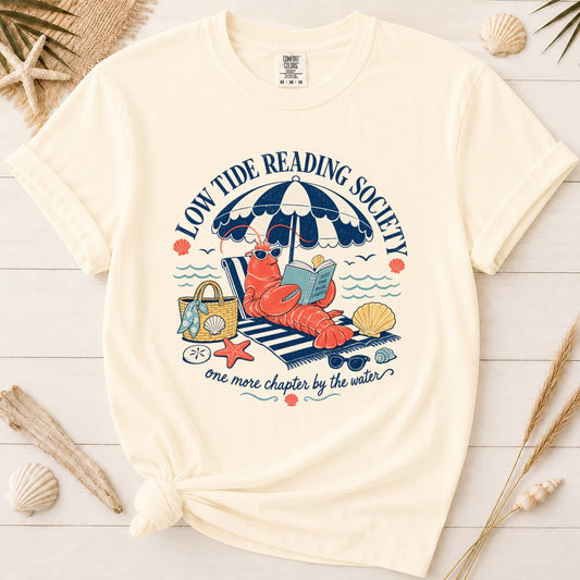 Low Tide Reading Society Graphic Tee for Book Lovers